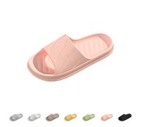 Generico Zapatillas Nuvola Mujer Hombre Suaves Antideslizantes Zapatillas de Viaje Cómodas y Relajantes Chanclas Abiertas Ligero Zapatillas de Ducha Slippers para Playa Piscina Hotel Sandalias, Rosa