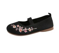 Genérico Zapatillas Ortopedicas Mujer Antideslizantes Zapatos Ortopédicos Tejidos para Mujer,Transpirables Y Suaves,con Antideslizante Y Soporte para El Zapatos de Caminar Ligeros (Black,40)