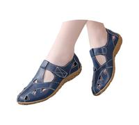 Genérico zapatillas ortopedicas mujer Sandalias Mujer Verano Cuña Baja Antideslizantes Sandálias Ancha Ortopedicas Deportiva Respetuosas Ergonómicas Senderismo Zapato Horma Ancha Sapatilhas Azul