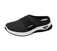 Genérico Zapatillas ortopédicas para mujer, verano, cojín de aire, suela suave, zapatos transpirables, slip on cómodo, cierre antideslizante, apoyo deseo plantar, sandalias para mujer, verano, playa