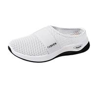 Genérico Zapatillas ortopédicas para mujer, verano, cojín de aire, suela suave, zapatos transpirables, slip on cómodo, cierre antideslizante, apoyo deseo plantar, sandalias para mujer, verano, playa