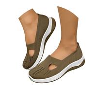 Genérico Zapatillas Ortopédicas para Mujer Zapatos sin Cordones para Caminar Zapatos Mujer Comodos y Ligeros Sandalias Palas Transpirables y Antideslizantes Zapatillas Malla Deporte-1
