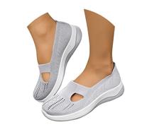 Genérico Zapatillas Ortopédicas para Mujer Zapatos sin Cordones para Caminar Zapatos Mujer Comodos y Ligeros Sandalias Palas Transpirables y Antideslizantes Zapatillas Malla Deporte-1