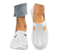 Genérico Zapatillas Ortopédicas para Mujer Zapatos sin Cordones para Caminar Zapatos Mujer Comodos y Ligeros Sandalias Palas Transpirables y Antideslizantes Zapatillas Malla Deporte-3