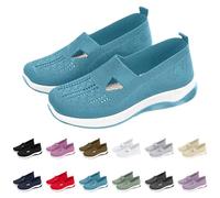 Genérico Zapatillas Ortopédicas para Mujer Zapatos sin Cordones para Caminar Zapatos Mujer Comodos y Ligeros Sandalias Palas Transpirables y Antideslizantes Zapatillas Malla Deporte-2