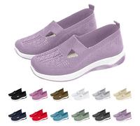 Genérico Zapatillas Ortopédicas para Mujer Zapatos sin Cordones para Caminar Zapatos Mujer Comodos y Ligeros Sandalias Palas Transpirables y Antideslizantes Zapatillas Malla Deporte-2