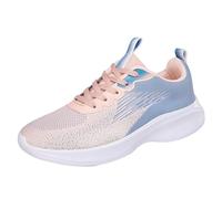 Genérico Zapatillas para Andar Mujer Zapatillas Deportivas Verano Mujer Malla Hueco Transpirable Cómodo Ligero Encaje hasta Color Degradado Deportivas de Running (Blue,39)