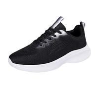Genérico Zapatillas para Andar Mujer Zapatillas Deportivas Verano Mujer Malla Hueco Transpirable Cómodo Ligero Encaje hasta Color Degradado Deportivas de (Black,42)