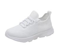 Genérico Zapatillas para Andar Mujer Zapatillas Ligeras Verano Mujer Malla Hueco Transpirable Cómodo Ligero Encaje hasta Color Degradado Zapatos Deportivas Deportivas Ortopédicas (White,42)