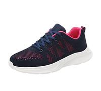 Genérico Zapatillas Running Mujer Anchas Zapatillas Deporte Señoritas Flat Breathable Casual Fashion Cortar de Malla Baja Dots Zapatos Heel Femen'S Deportivas Deportivas (Hot Pink,41)