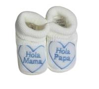 Genérico Zapatitos patucos estilo calcetin de Bebé Hola Mama Hola Papa. Recien nacido. 8,50cm. Invierno