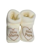Genérico Zapatitos patucos estilo calcetin de Bebé Hola Mama Hola Papa. Recien nacido. 8,50cm. Invierno