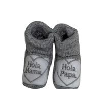 Genérico Zapatitos patucos estilo calcetin de Bebé Hola Mama Hola Papa. Recien nacido. 8,50cm. Invierno