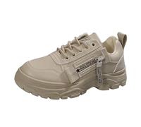 Genérico Zapato Mujer Verano - Zapatillas De Deporte Bajas con Cordones De Cuero De Moda para Mujer Zapatos Casuales CóModos Zapatillas Mujer Negras Vestir
