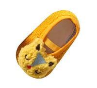 Genérico Zapatos Antideslizantes con Diseño Animado para Niños y Niñas Cálido Calzado de Interior Tipo Calcetín para Bebés Transpirables (Yellow, 28.5 Little Child)