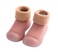 Genérico Zapatos Bebe Primeros Pasos Zapatos Calcetines Bebe, Calcetines Antideslizantes Niño con Suela de Goma Suave Zapatillas Unisex Bebé con Estampado de Dibujos Animados