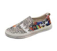 Genérico Zapatos Casual Hombre - Zapatos de Lona para Hombre Cubierta de Zapato Informal Transpirable para Primavera y otoño Zapatos Informales de Lino Playeros Hombre Deportivos