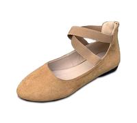 Genérico Zapatos Casuales Femeninos para Uso Cotidiano diseño Cerrado y Confortable Estilo fácil de calzar Calzado versátil Ideal con Vestidos Durante Toda Temporada (Khaki, 38)