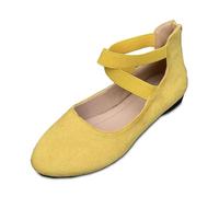 Genérico Zapatos Casuales Femeninos para Uso Cotidiano diseño Cerrado y Confortable Estilo fácil de calzar Calzado versátil Ideal con Vestidos Durante Toda Temporada (Yellow, 37)