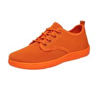 Genérico Zapatos casuales para mujer de gran tamaño, de tejido transpirable, color liso, fácil y extremo ancho para una comodidad óptima en el día a día o en las vacaciones, Naranja191, 41 EU