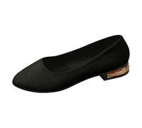 Genérico Zapatos casuales para Mujeres diseñados para Trabajo y Ocio Diario Modelo de Enhebrado Cómodo Punta Cerrada con Talón Bloque adecuado Todo el año a y Trajes variados, Le Noir, 36 EU