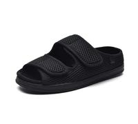 Genérico Zapatos Casuales Unisex Transpirables con Cierre de Ajustable para Anchos hinchados y deformidades (Black 36)