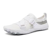 Genérico Zapatos de Agua para Hombre y Mujer, Descalzos, para Nadar, Playa, Piscina, Anchos, Ajustables, para Senderismo, Caminar, bucear, Surfear, Actividades al Aire Libre. (White, 36)
