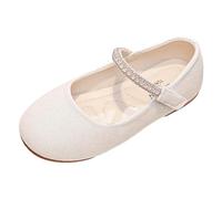 Genérico Zapatos de Bailarinas para niña - Mary Jane Planos Princesa Zapatos comunión Escolares Suela Antideslizante Infantiles Vestidos Novia 2026