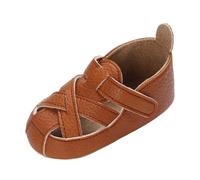 Genérico Zapatos de caminar para bebés con blanda sandalias ligeras y flexibles para primeros pasos diarios recién nacidos (Brown, 6-12 Months)