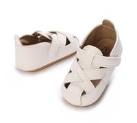 Genérico Zapatos de caminar para bebés con blanda sandalias ligeras y flexibles para primeros pasos diarios recién nacidos (White, 0-6 Months)