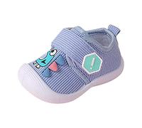 Genérico Zapatos de deporte para colorear Zapatillas de bebé para niños y niñas llamando a los zapatos suela de goma antideslizante en pleno zapato niño niña, azul, 20 EU