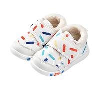 Genérico Zapatos De Deporte Trabajo Niñas Otoño e Invierno Dibujos Animados Impresión Fondo Suave Zapatos para Niños Pequeños Antideslizante Fondo Suave Zapatos de Tela Zapatos De Fútbol, blanco, 23