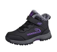 Genérico Zapatos de Invierno de Algodón para Mujeres, Grande, Antideslizantes, Calientes, para Caminar, Gruesas, de Felpa, Botas de Nieve al aire libre, Le Noir, 41 EU