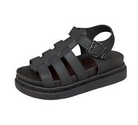 Genérico Zapatos De Mujer Sandalias retro de verano tejidas ra mujer zapatos lanos uela gruesa sandalias informales y cómodas Rosa lo Fiesta (36)