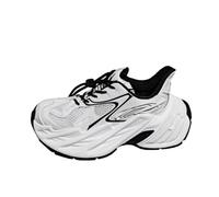 Genérico Zapatos de papá de Moda para Pareja con Suela Gruesa Que Aumenta la Altura Malla Transpirable Resistentes al Desgaste y Antideslizantes Deportivos y Casuales (White,37)