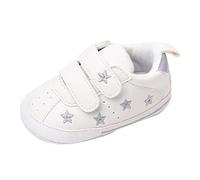 Genérico Zapatos de Primavera y Verano para niños pequeños, Zapatos Deportivos para niños y niñas, de Fondo, Correa Doble, Bucle de Gancho cómodo (Silver, 20 Infant)