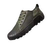 Genérico Zapatos de protección Laboral para Hombres al Aire Libre Zapatos de liberación Gruesos y duraderos de Lienzo de Corte bajo Antideslizante y Resistente al Desgaste (Verde,40)