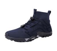 Genérico Zapatos de senderismo al aire libre para hombres, antideslizantes, ropa de trabajo, deporte, natación, piscina infantil, rastreo, fuera de la carretera y en el río, Azul oscuro., 39 EU