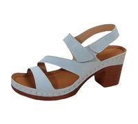 Genérico Zapatos de Tacon Mujer Anchas Sandalias Plataforma Sandalias de Tacón Grueso para Mujer,Verano 2026 Vestir,Bailar,Caminar,Cómodas,Sandalia Marron (Blue,39)