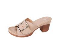 Genérico Zapatos de Tacon Mujer Sandalias Comodas Verano Zapatillas de Tacón Inclinado para La Playa para Mujer,Zapatillas Informales Huecas,Zapatos con Parte Sandalia Plana (Beige,41)