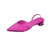 Genérico Zapatos de Tacon Mujer Sandalias Verano Vestir Women Shoes Adult Female Long Slipper Socks For Women Summer Solid Color Casual Toe Flat Soft Slipper Socks For Sandalia (Hot Pink,38)