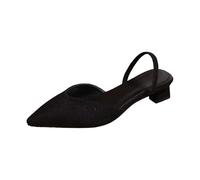 Genérico Zapatos de Tacon Mujer Sandalias Verano Vestir Women Shoes Adult Female Long Slipper Socks For Women Summer Solid Color Casual Toe Flat Soft Slipper Socks For Sandalia Goma (Black,37)