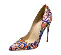 Genérico Zapatos De Vestir De Tacón Alto De Aguja para Mujer | Tacones De Verano De SatéN Con Punta Puntiaguda, Tacones Altos De SatéN Coloridos Para Fiesta, Baile De GraduacióN
