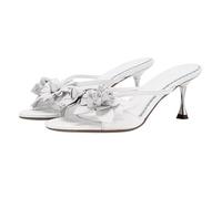 Genérico Zapatos de Vestir Mujer Anchas Sandalias Cómodas Sandalias Sexis de Punta Puntiaguda Verano,Estilo Francés,con Falda Y Tacón Alto. Cerradas Mujer Zapatos Cuña (White,40)