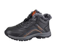 Genérico Zapatos Deportivos De Alta Gama para Mujeres Otoño Invierno Exterior Algodón Cuero Antideslizante Caminar Caliente Engrosamiento, gris, 44 EU