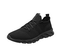 Genérico Zapatos Deportivos Hombres Zapatillas Running Hombre Zapatos De Seguridad Hombres Zapatillas De Deporte Completo Jogging Gimnasio Confort Caminando Ligero Trail Zapato, Le Noir 3, 44 EU