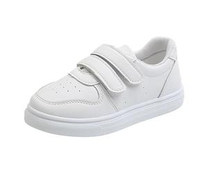 Genérico Zapatos Deportivos Niñas Nuevo Modelo Moda Color Sólido Suela Gruesa Cómodas Cuatro Temporadas Casual Fondo Plano, blanco, 24 EU
