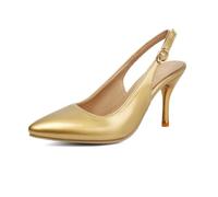 Genérico Zapatos Destalonados Mujer Punta Fina Charol Brillante Sandalias Verano Tacón Aguja Alto Tobillo Ajustable Calzado Vestir Fiesta Boda