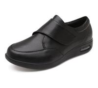 Genérico Zapatos Diabéticos para Hombres Zapatos de Terapia de Artritis Edema Zapatos Ortopédicos para Personas Mayores Artritis Edema Pies Hinchados Pulgar Calzado en Valgo(Negro,38 EU)