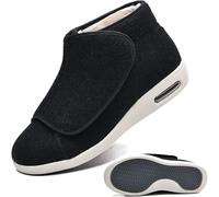Genérico Zapatos Diabéticos para Hombres Zapatos Preventivos de Salud Ajustables Zapatillas para Caminar Zapatos Ortopédicos Calzado de Trabajo para Pies Hinchados(Negro,43 EU)